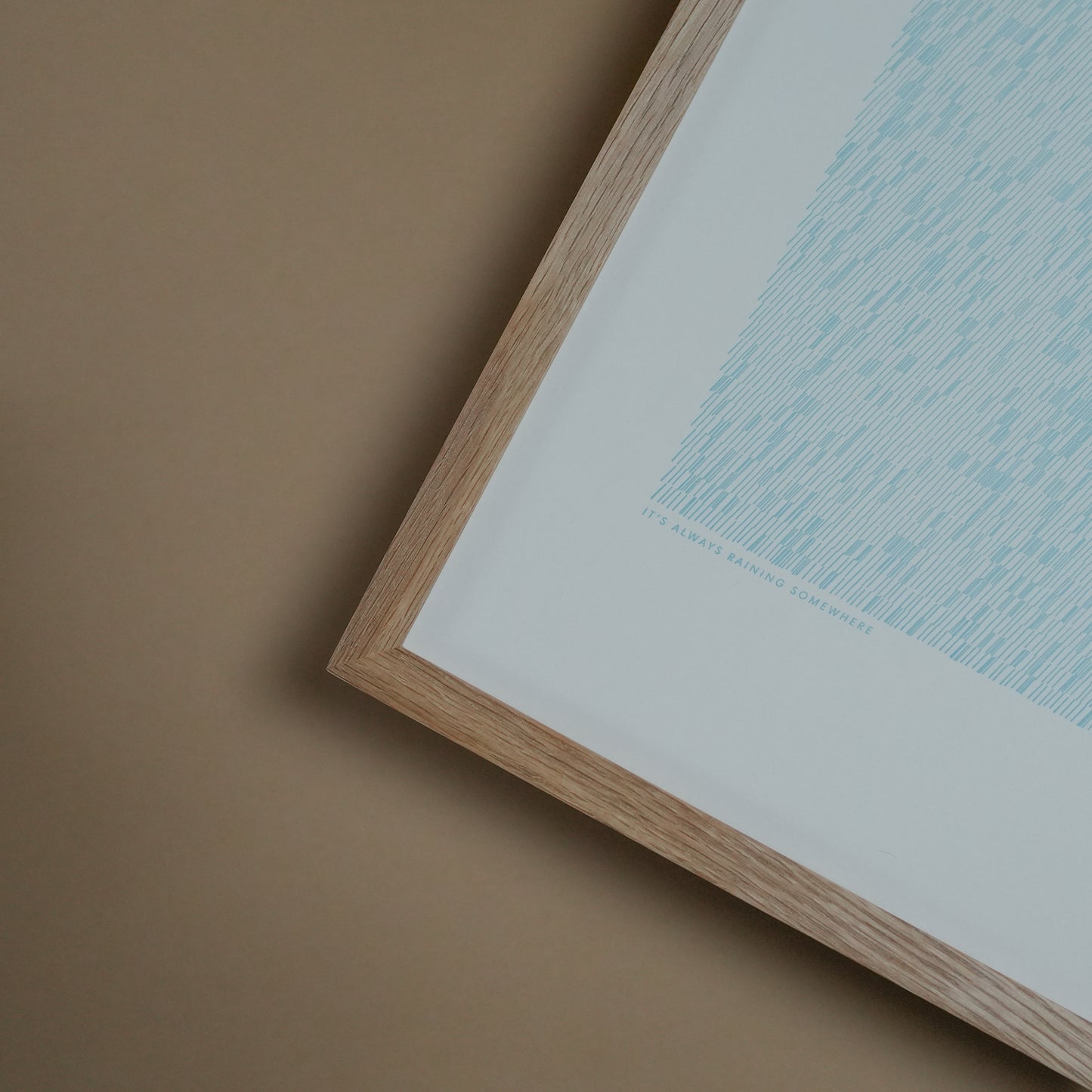 Always Raining Somewhere Letterpress Print