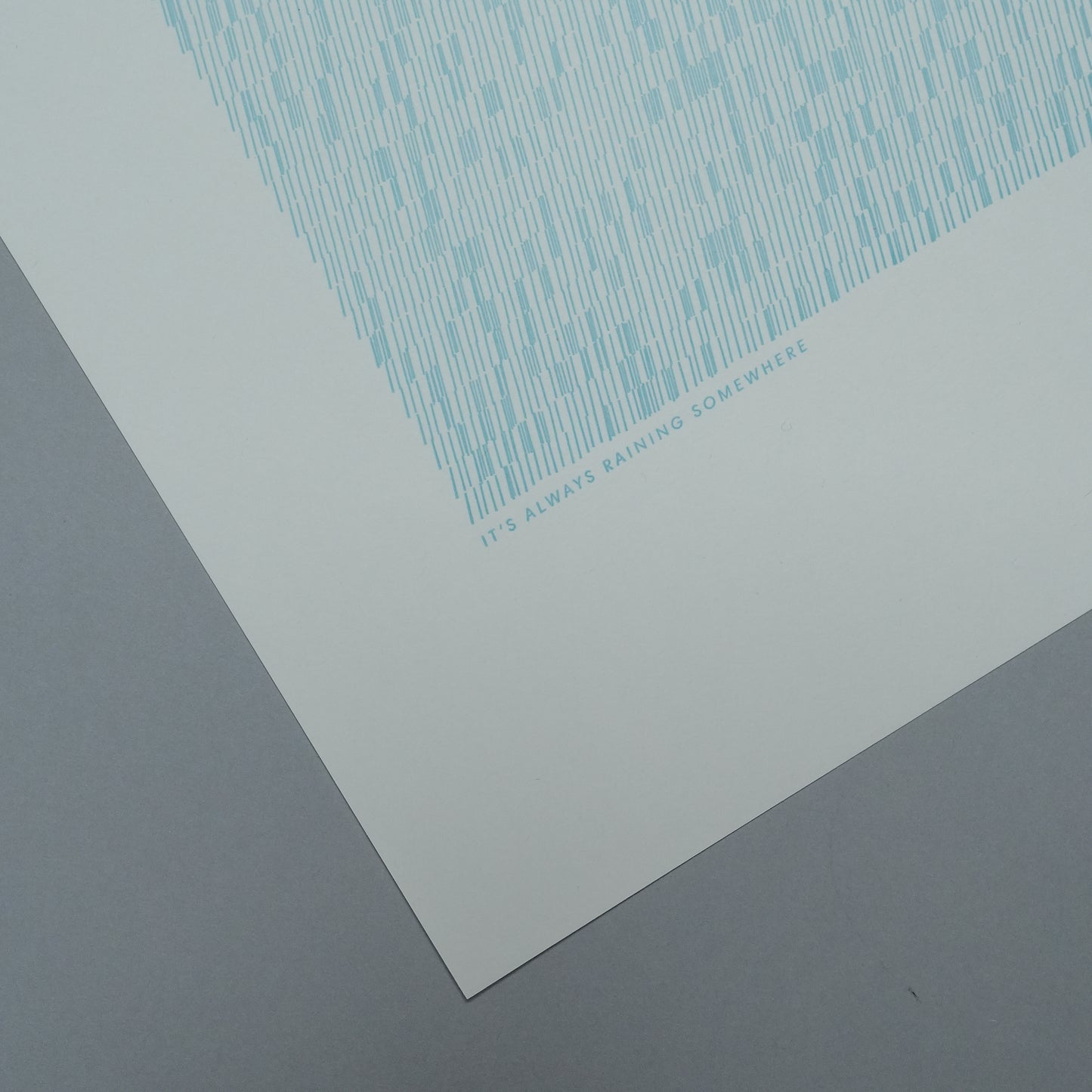 Always Raining Somewhere Letterpress Print