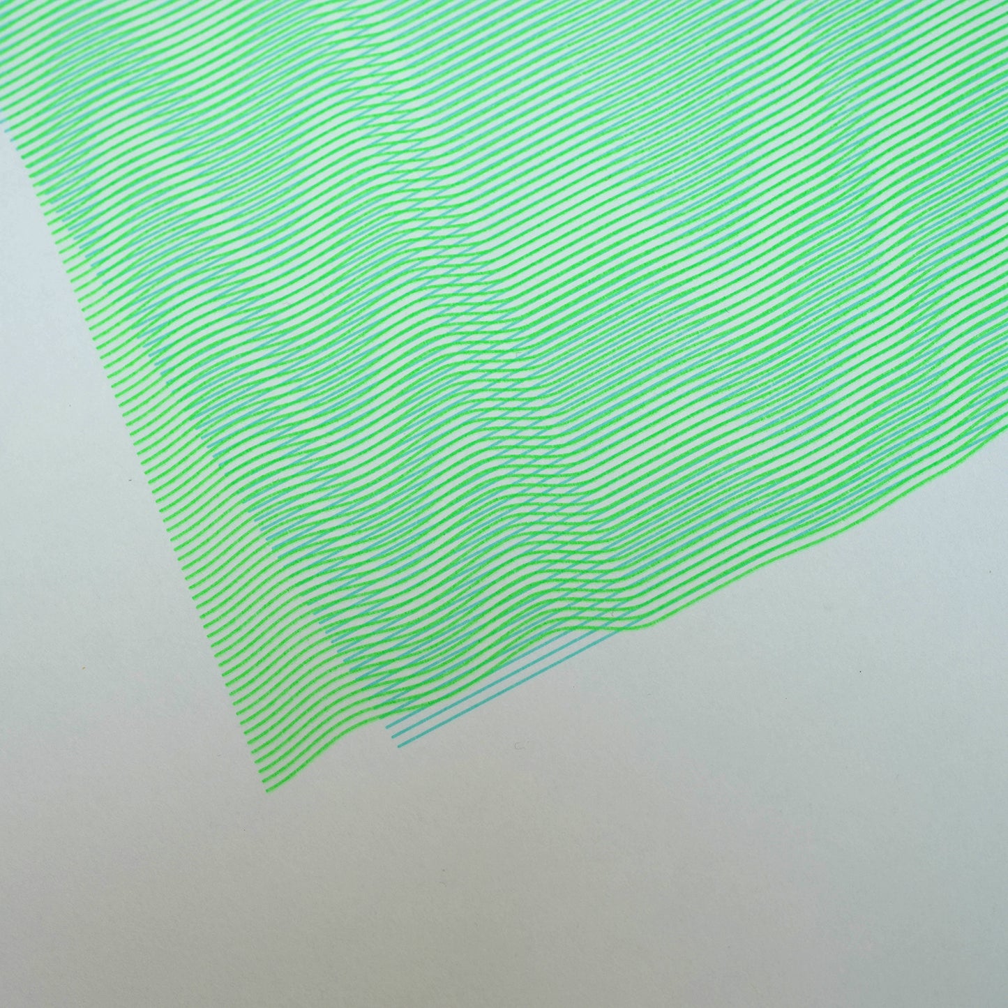 Moire Northern Lights Risograph Print