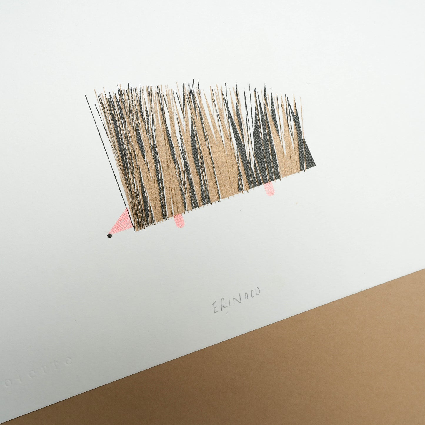 A5 Hedgehog Risograph Print