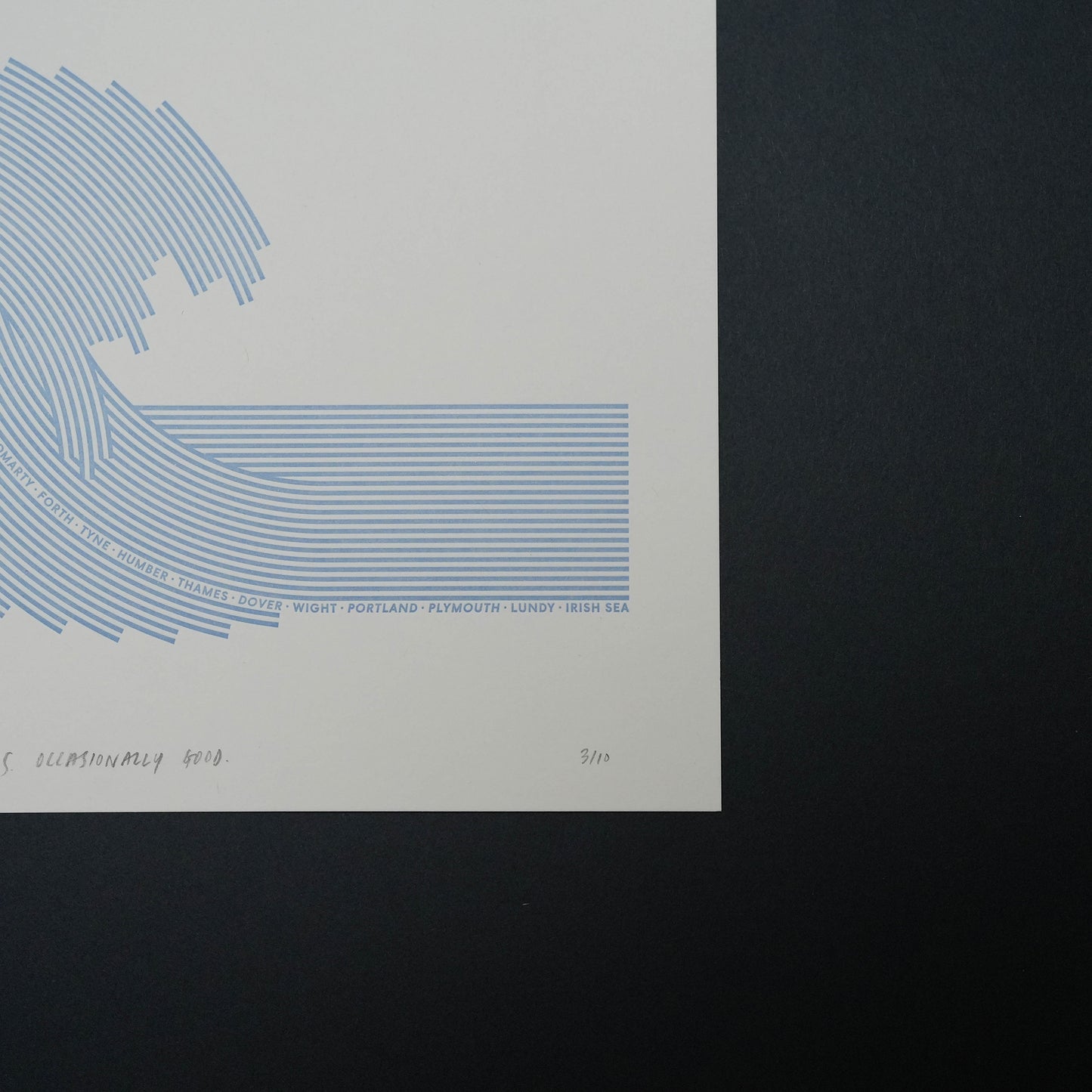 A4 Limited Edition Wave Letterpress Print