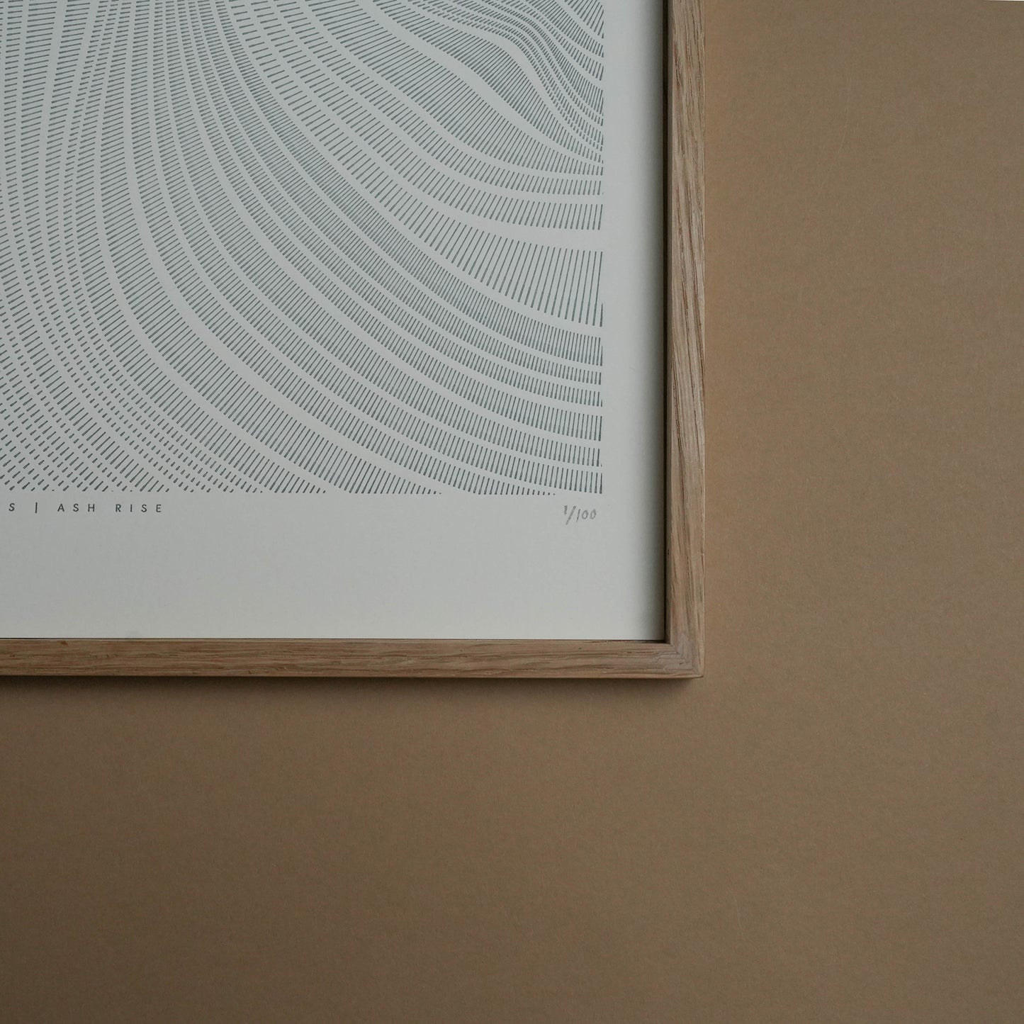 A4 Limited Edition Ash Rise Letterpress Print