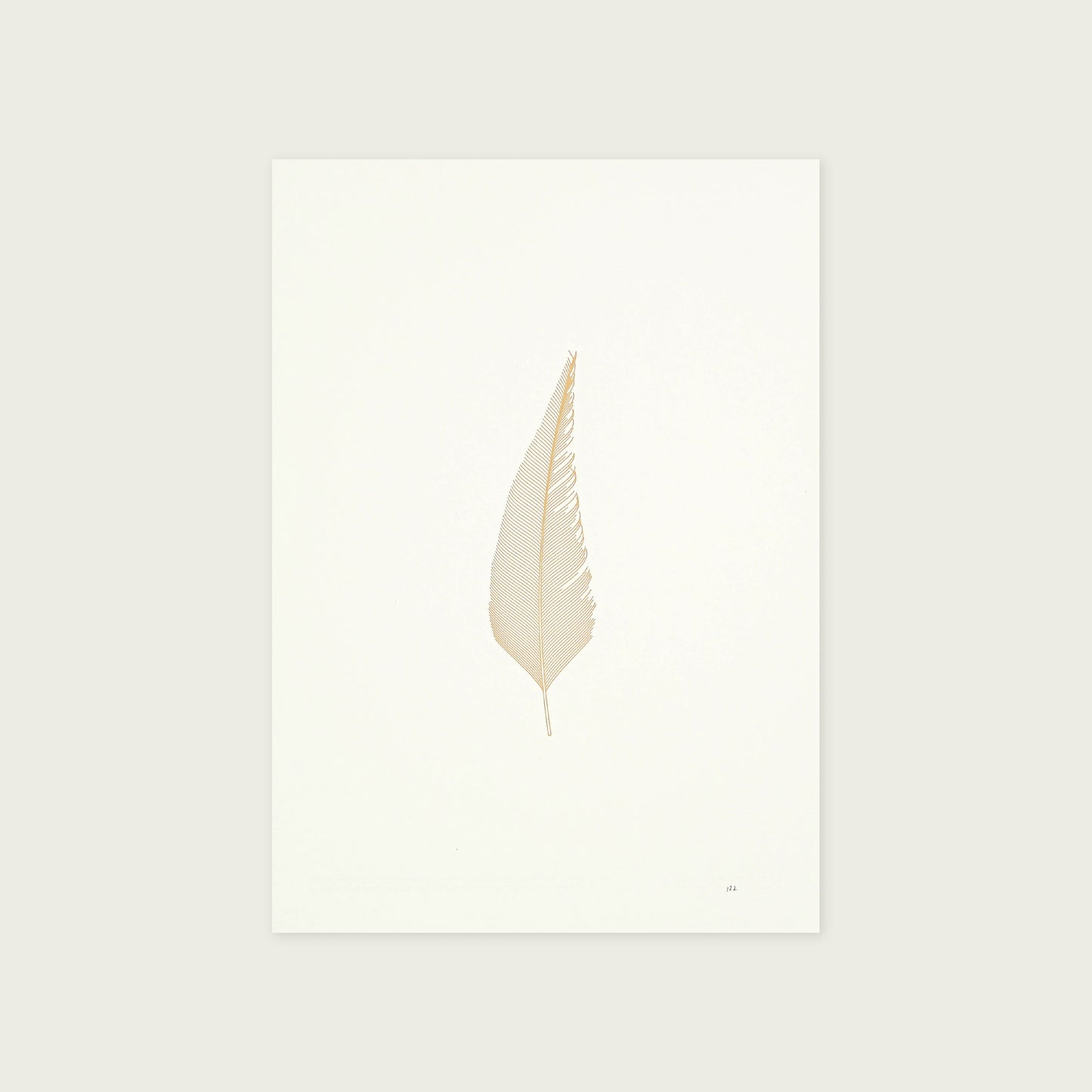 Limited Edition Feather Foiled Print