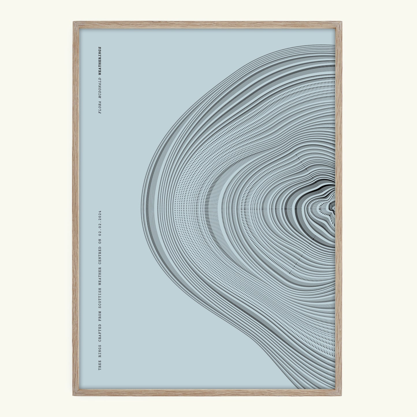 A3 Personalised Unframed Tree Ring Print