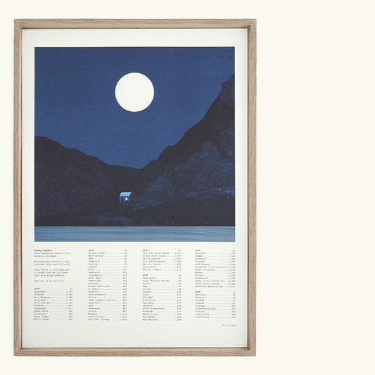 A3 Limited Edition Bothy Nights Lithographic Foiled Print
