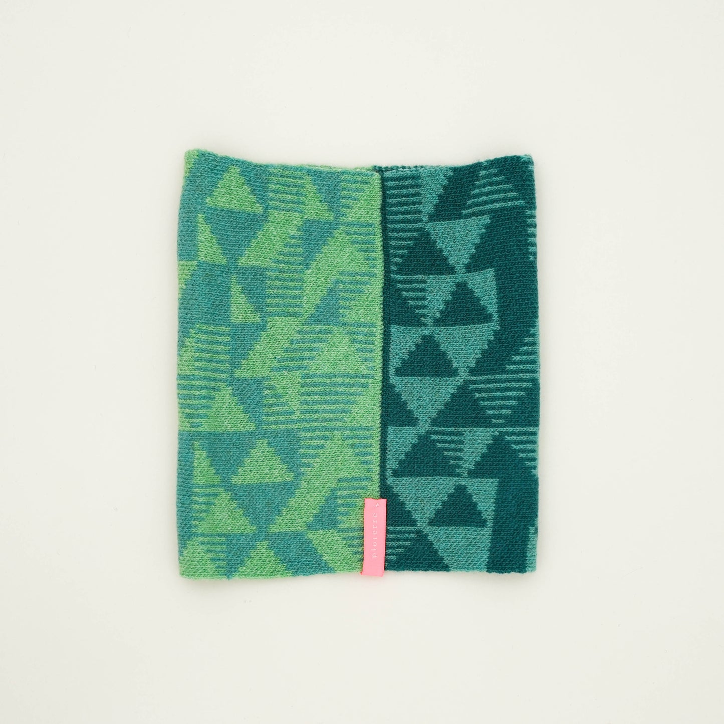 Merino Lambswool Wind Snood. Ocean + Green