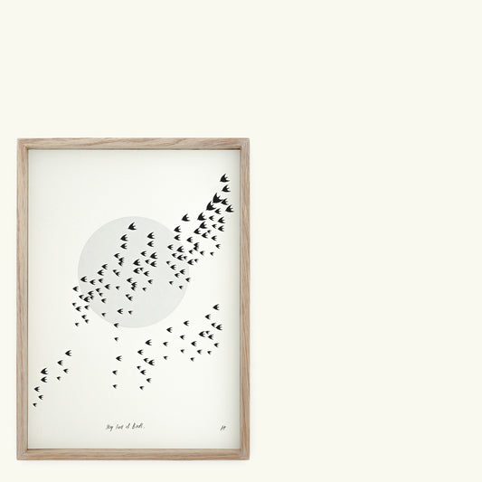A4 Limited Edition Sky Full of Birds Letterpress Print