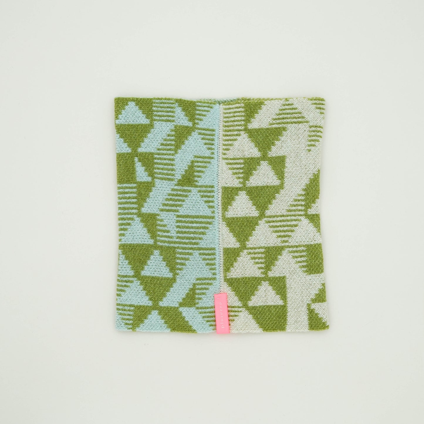 Merino Lambswool Wind Snood. Olive + Mint