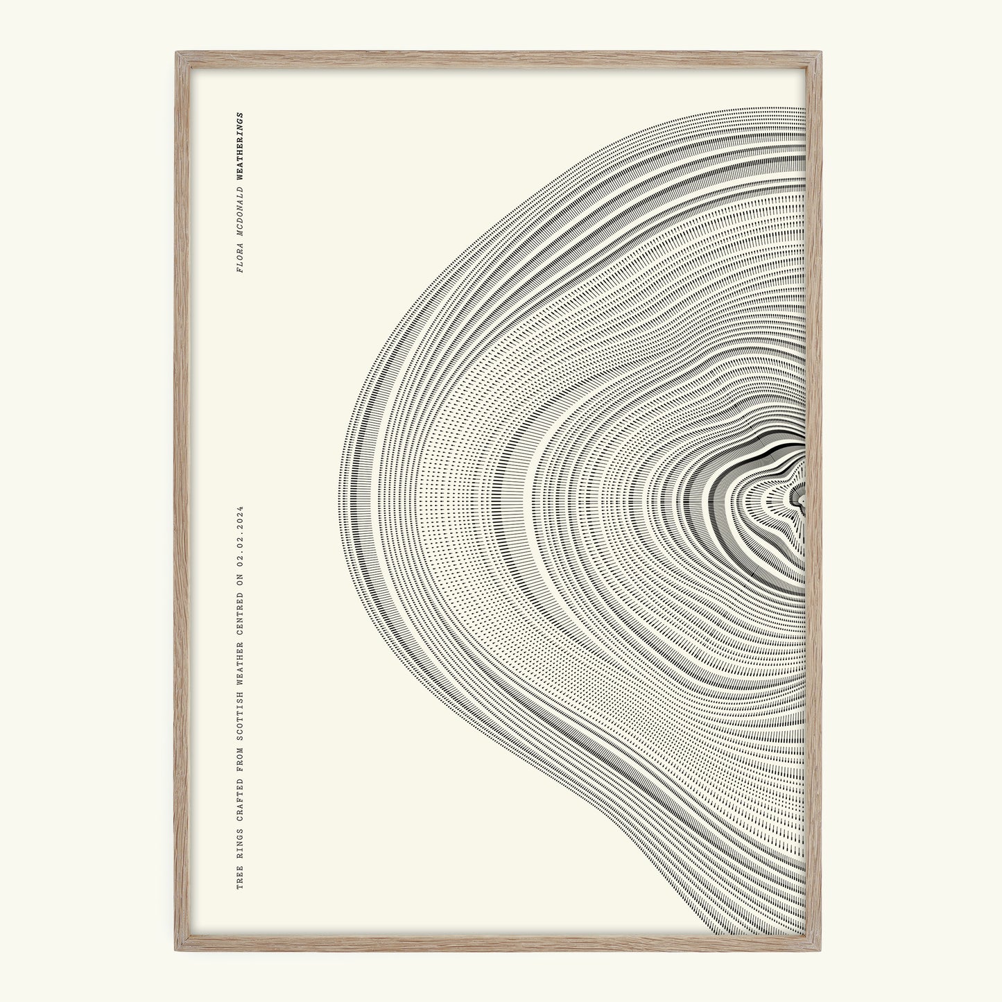 A3 Personalised Unframed Tree Ring Print