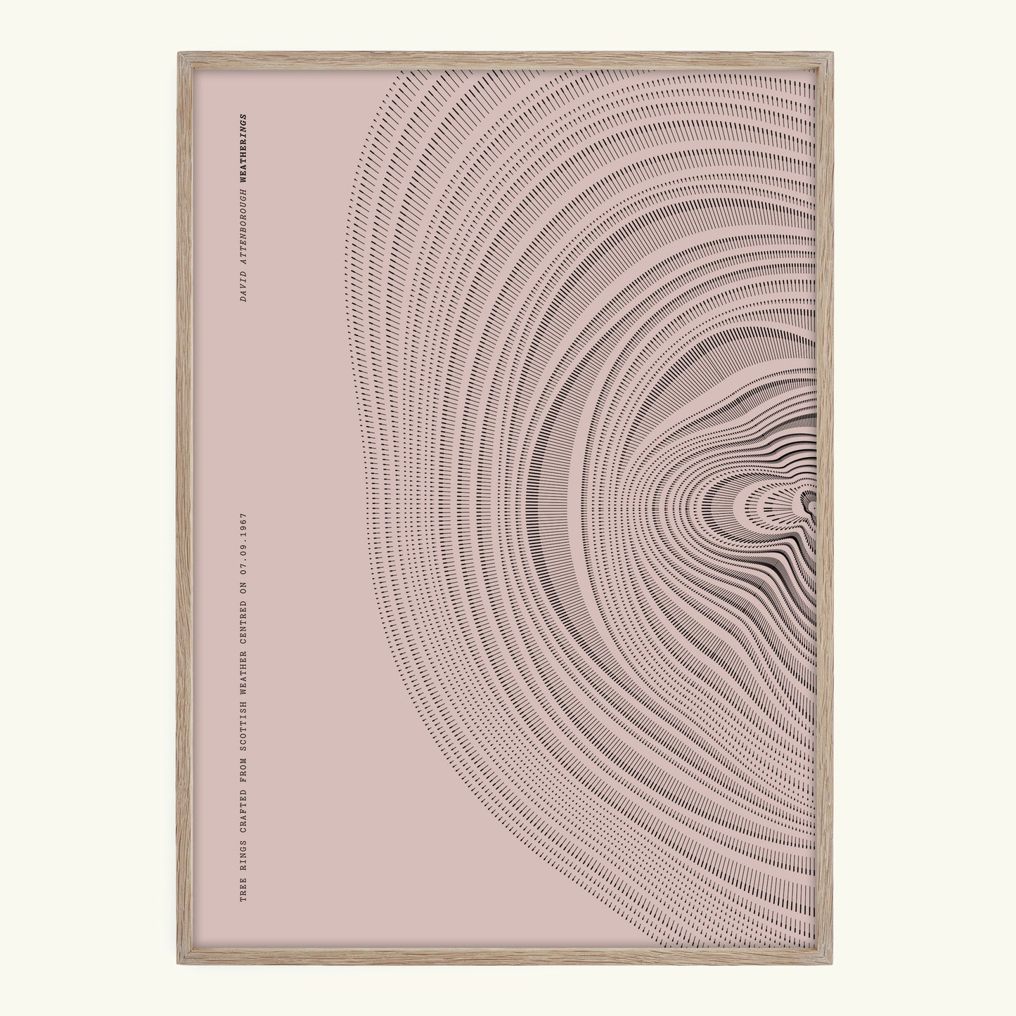 A3 Personalised Unframed Tree Ring Print
