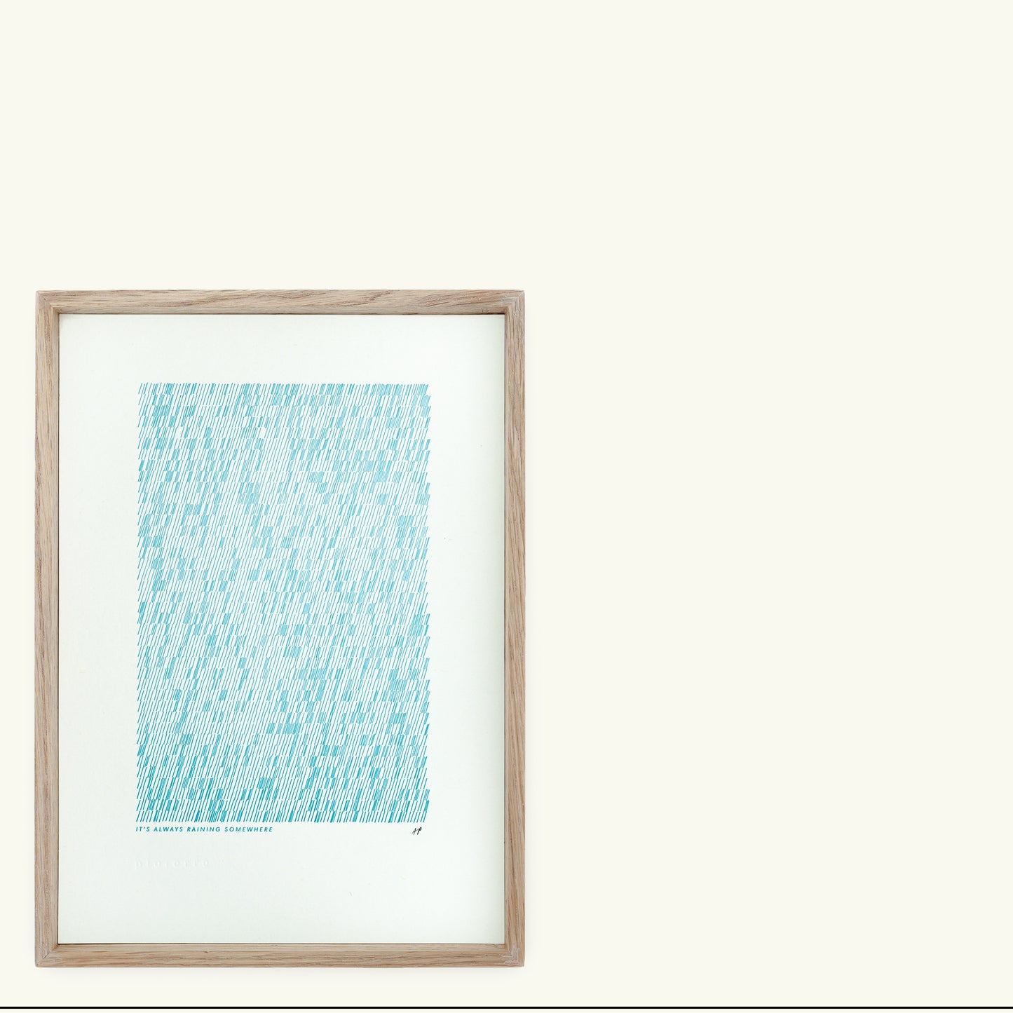 A4 Limited Edition Always Raining Letterpress Print