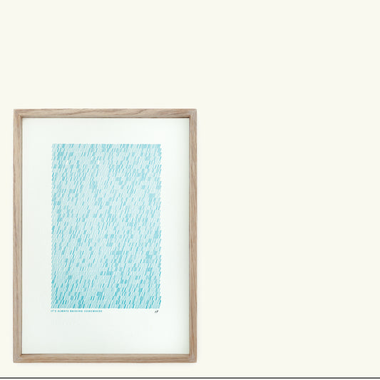 A4 Limited Edition Rain Letterpress Print