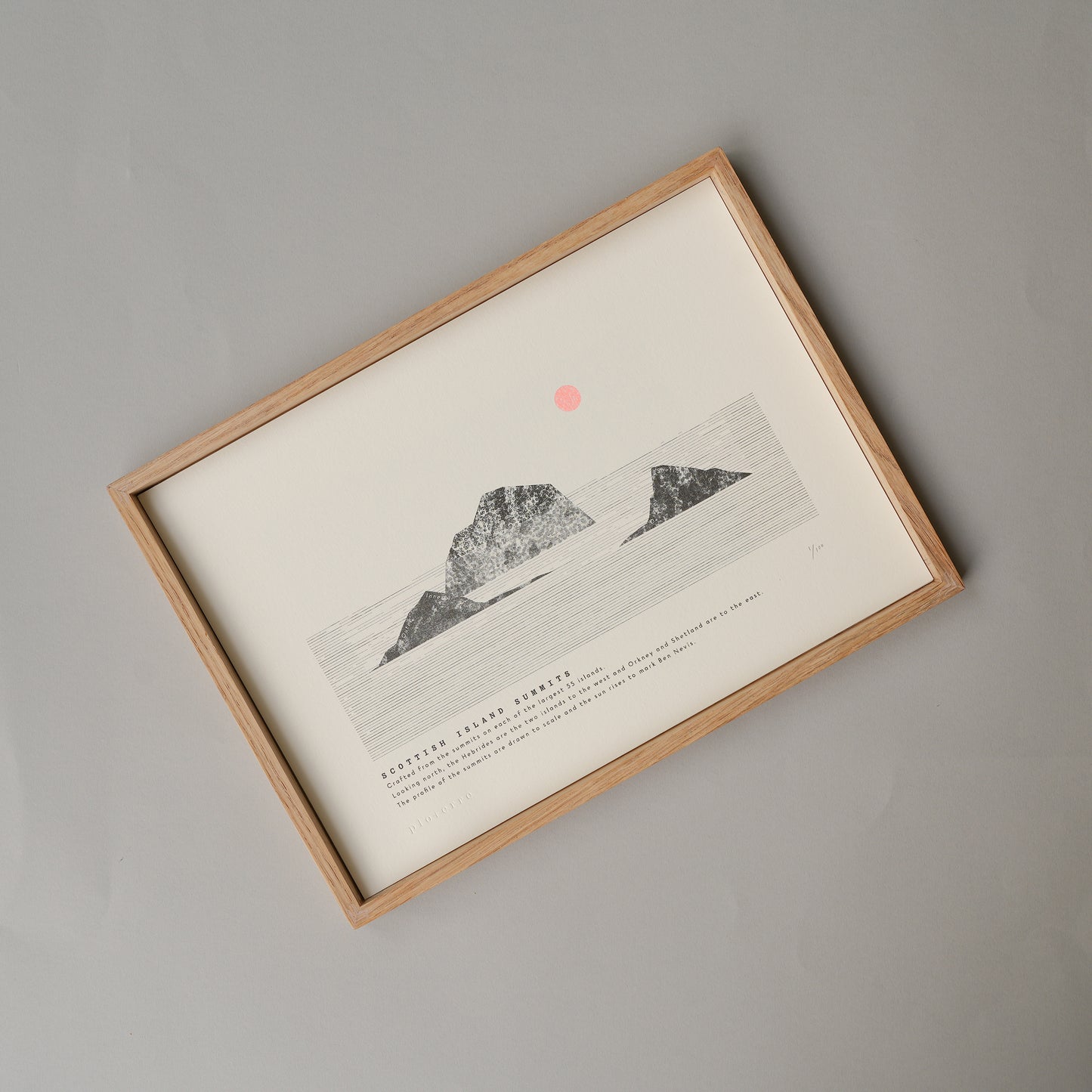 A4 Limited Edition Scottish Island Summits Risograph Print