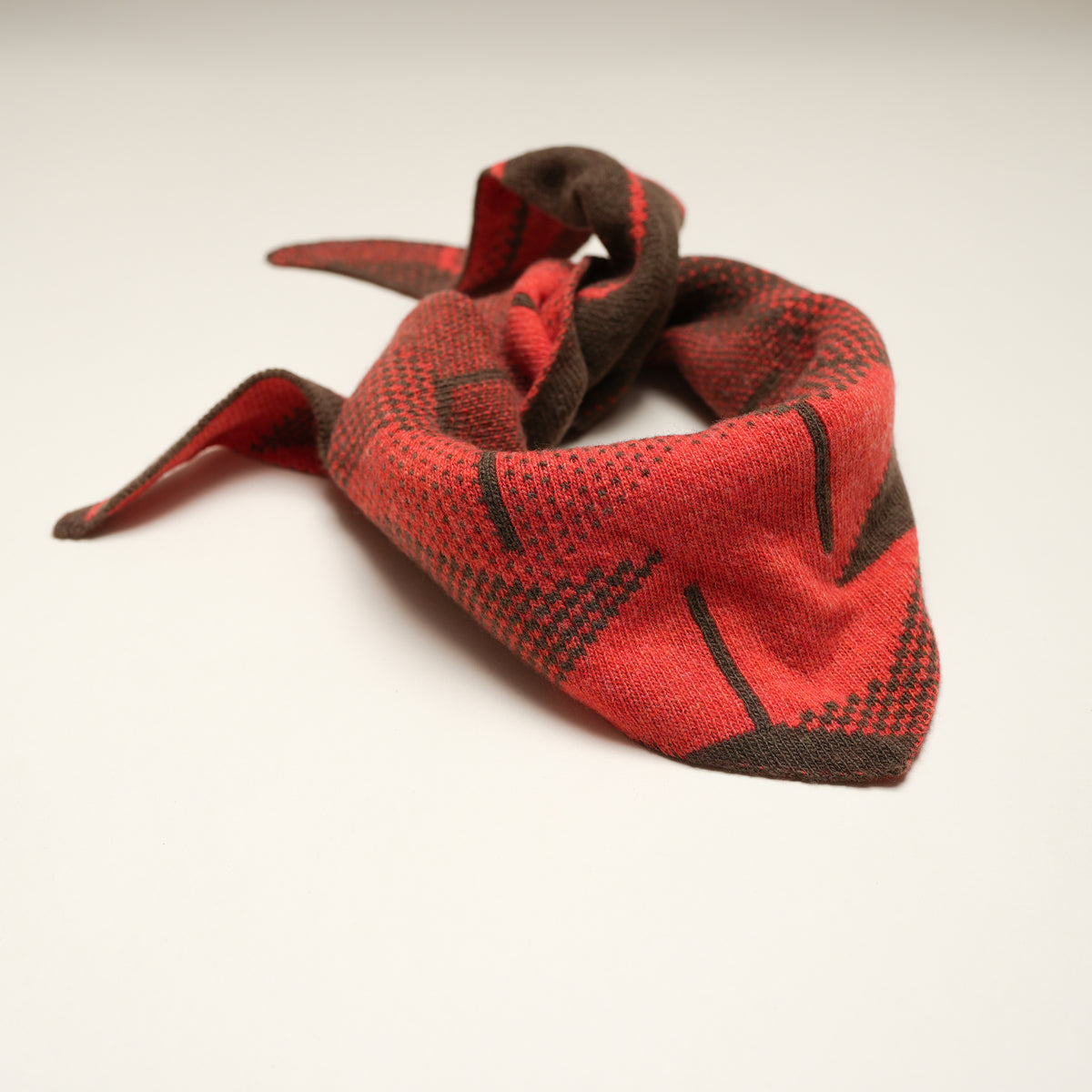 Triangular Merino Lambswool Autumn Leaves Scarf