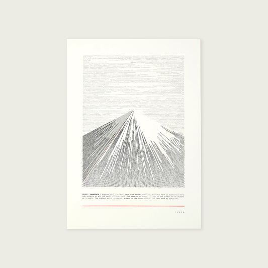 A3 Limited Edition Yr Wyddfa Risograph Print