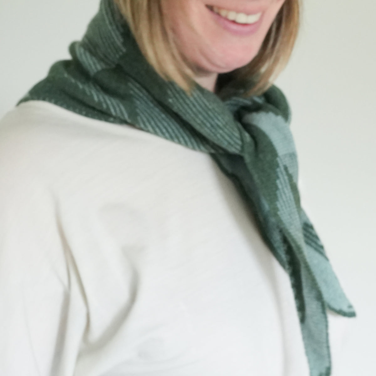 Triangular Merino Lambswool Wind Scarf