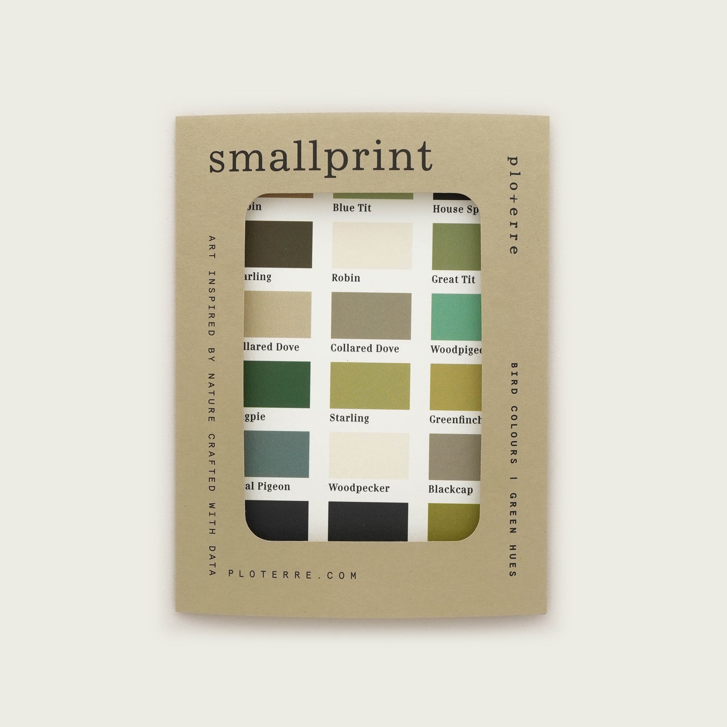 Green Bird Hues Smallprint