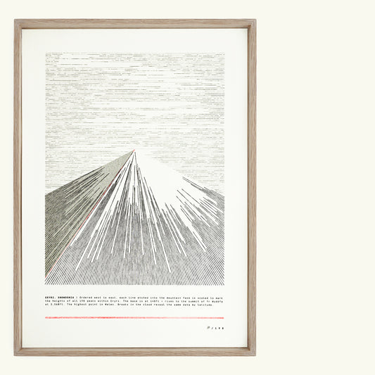 A3 Limited Edition Yr Wyddfa Mountain Risograph Print