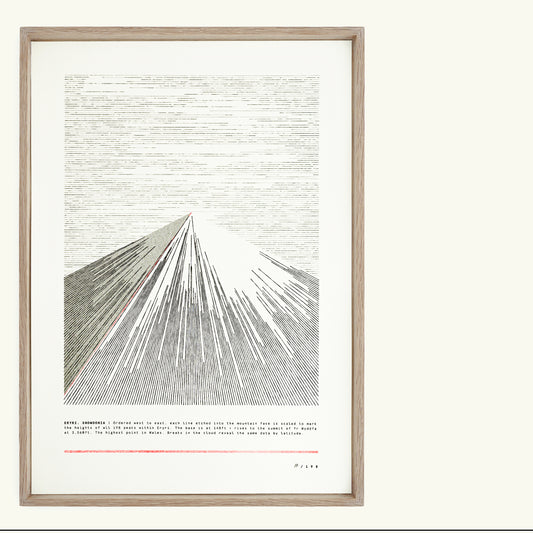 A3 Limited Edition Yr Wyddfa Mountain Risograph Print