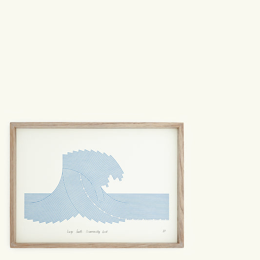 A4 Limited Edition Large Waves Letterpress Print
