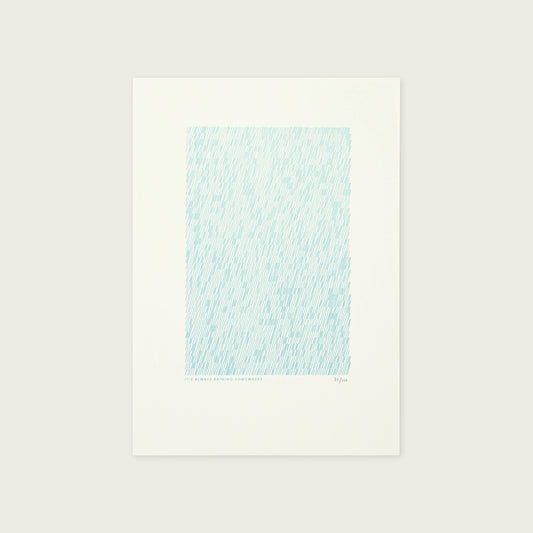Limited Edition Rain Letterpress Print